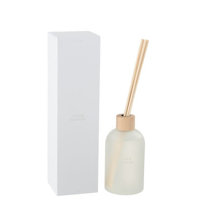Geurstokjes Accords Essentiels Fleur Blanche 550ml - Geurstokjes - J-Line - livinglovely.nl