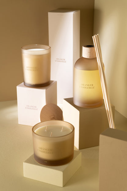 Geurstokjes Accords Essentiels Oranger Ensoleillé 550ml - Geurstokjes - J-Line - livinglovely.nl