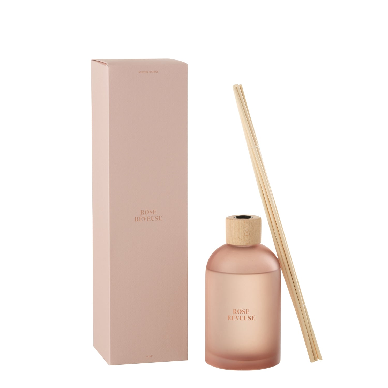 Geurstokjes Accords Essentiels Rose Rêveuse 550ml - Geurstokjes - J-Line - livinglovely.nl