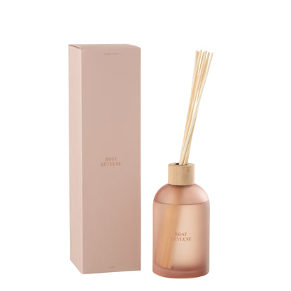 Geurstokjes Accords Essentiels Rose Rêveuse 550ml - Geurstokjes - J-Line - livinglovely.nl
