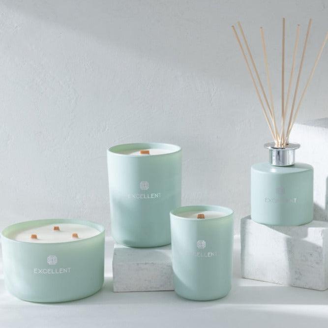 Geurstokjes Excellent Glas Muntgroen - Geurstokjes - J-Line - livinglovely.nl