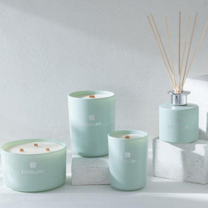 Geurstokjes Excellent Glas Muntgroen - Geurstokjes - J-Line - livinglovely.nl