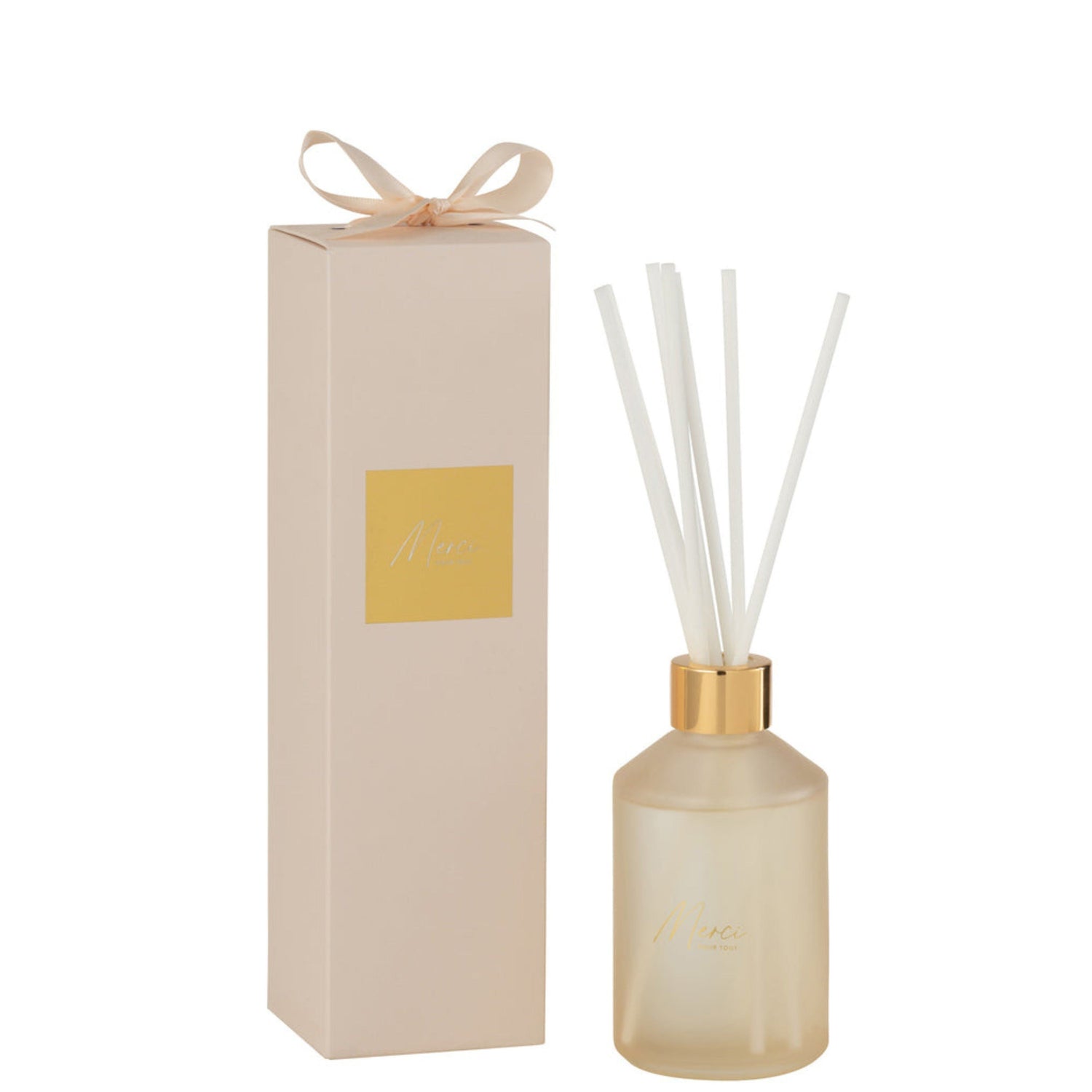 Geurstokjes Merci Beige 200ml - Geurstokjes - J-Line - livinglovely.nl