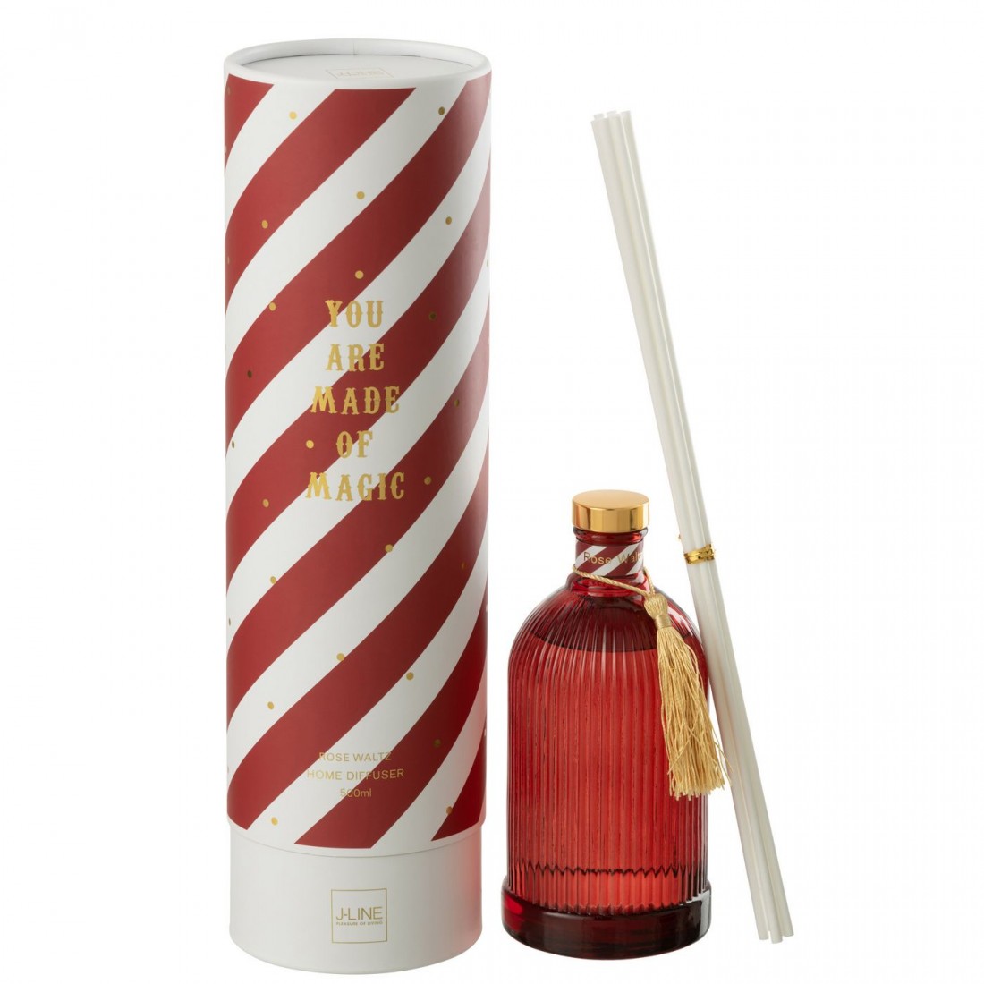 Geurverspreider Magic Geurolie Wit/Koraalrood Large 500ml J-line