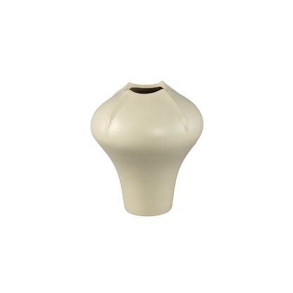 Ginos Cream Matt Ceramic Organic Bulb Vase S PTMD - Vaas - PTMD - livinglovely.nl
