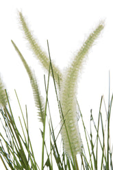 Grassen + Staarten In Pot Metaal Groen Plastiek Groen Large Dia60xH114cm - Kunstplant - J-Line - livinglovely.nl