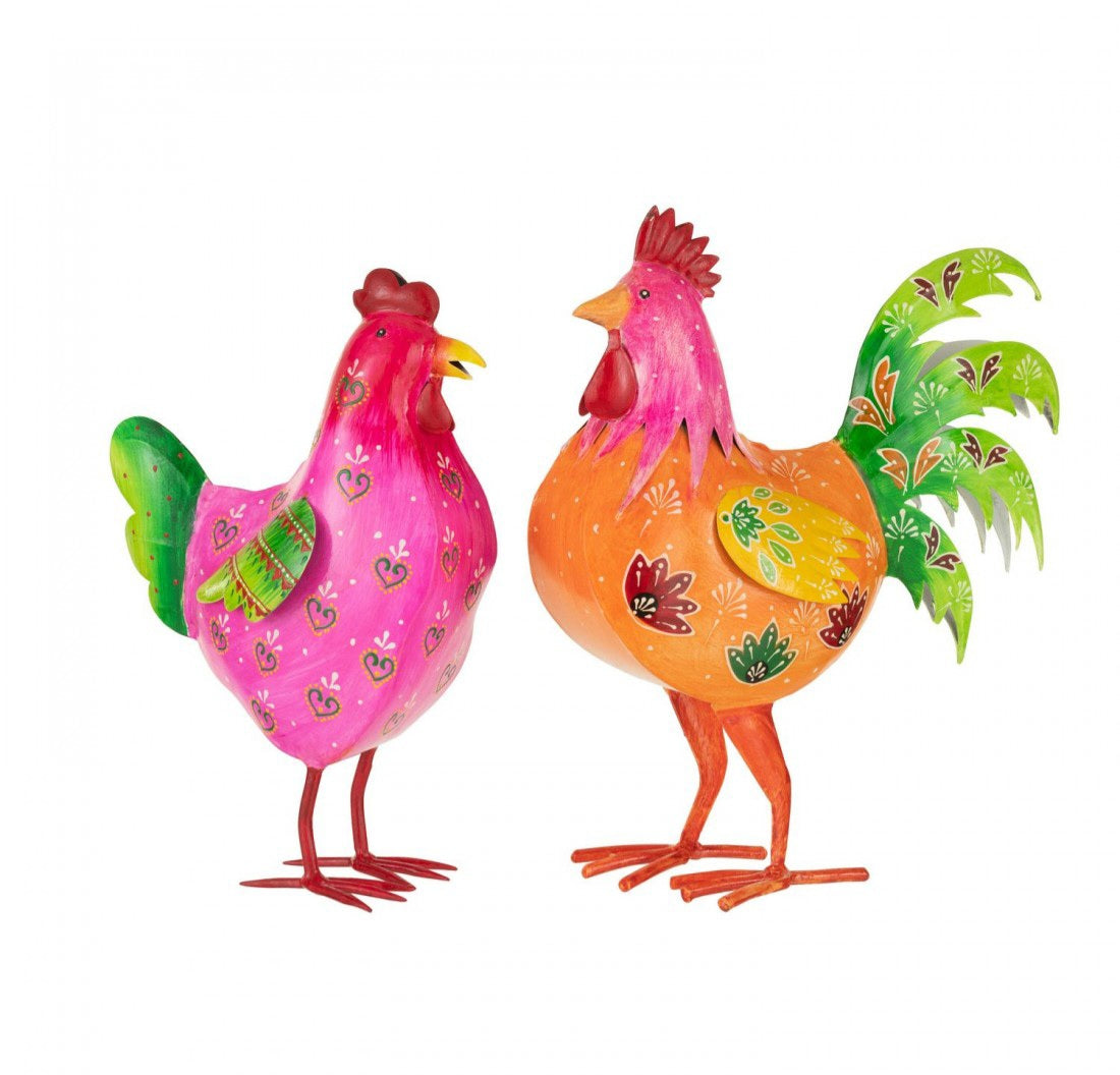 Haan Ijzer Mix Set van 2 Large - Paas - J-Line - livinglovely.nl