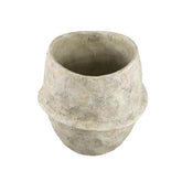 Haania Beige Cement Round Pot With Middle Line XXL PTMD - Pot - PTMD - livinglovely.nl