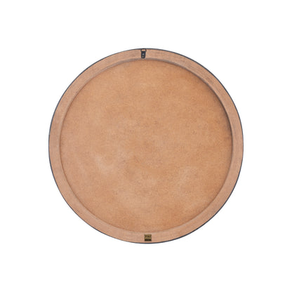 Hallie Black And White Wood Round Wall Panel Swirl 60x60cm PTMD - Wandpaneel - PTMD - livinglovely.nl