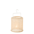 Hang lantaarn Cilinder Metaal/Polyester Beige Small - Lantaarn - J-Line - livinglovely.nl