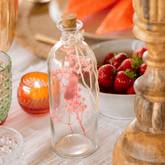 Hangende Flessen Kleurrijk Gedroogde Bloemen Glas Mix Medium Set van 4 - Paas - J-Line - livinglovely.nl