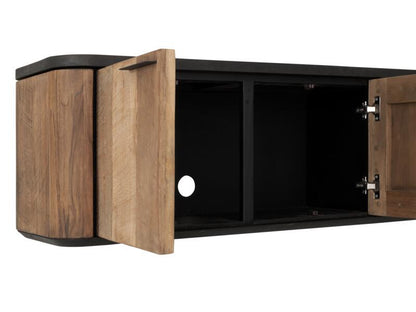 Hanging TV stand Soho small, 2 doors, 2 drawers - - DTP Home - livinglovely.nl
