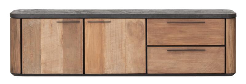 Hanging TV stand Soho small, 2 doors, 2 drawers - - DTP Home - livinglovely.nl