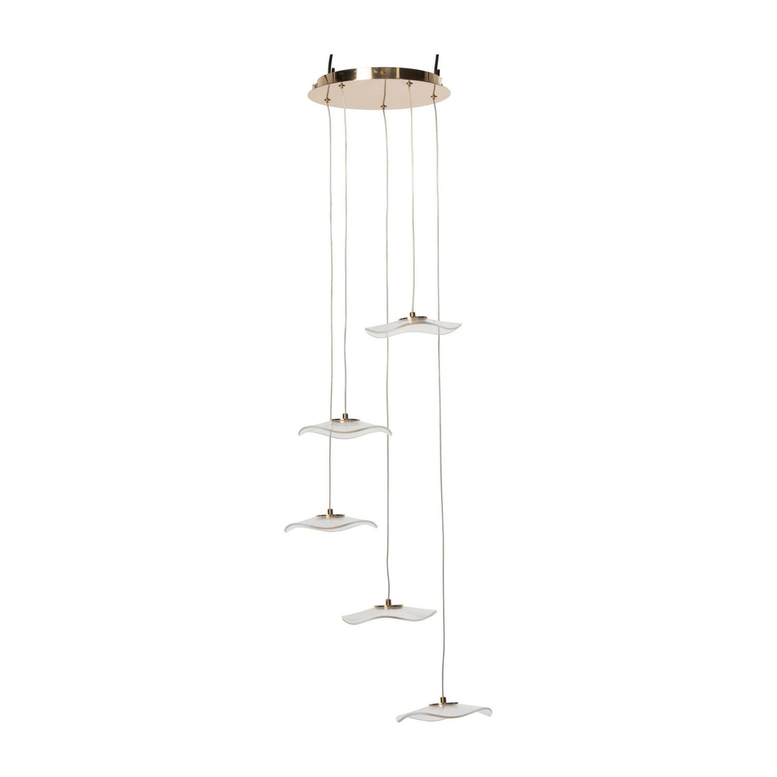 Pendelleuchte Blume Acryl Gold Large J-Line