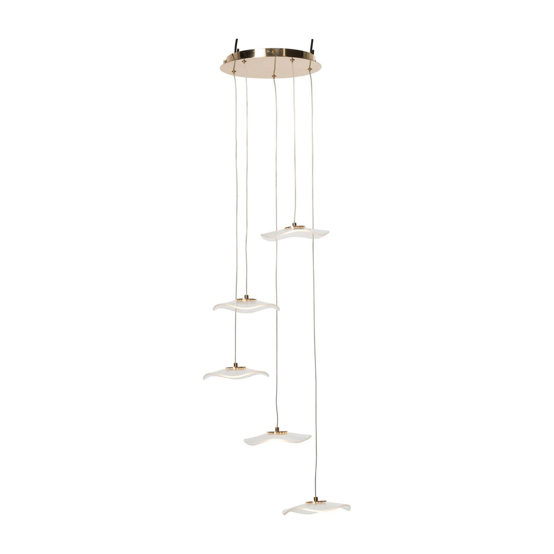 Pendelleuchte Blume Acryl Gold Large J-Line