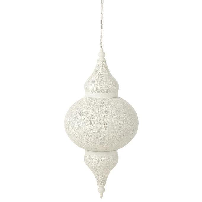 Hanglamp Boor Metaal Wit Large - Hanglamp - J-Line - livinglovely.nl