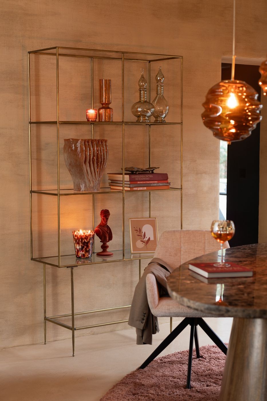 Hanglamp Glas Bruin - Hanglamp - J-Line - livinglovely.nl