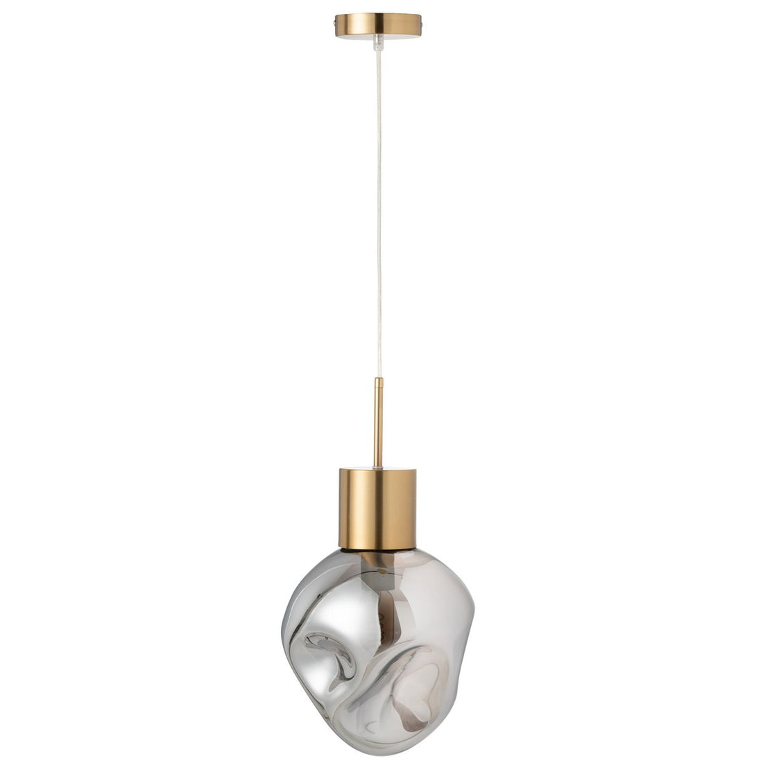 Hanglamp Goud Metaal/Glas Grijs - Hanglamp - J-Line - livinglovely.nl