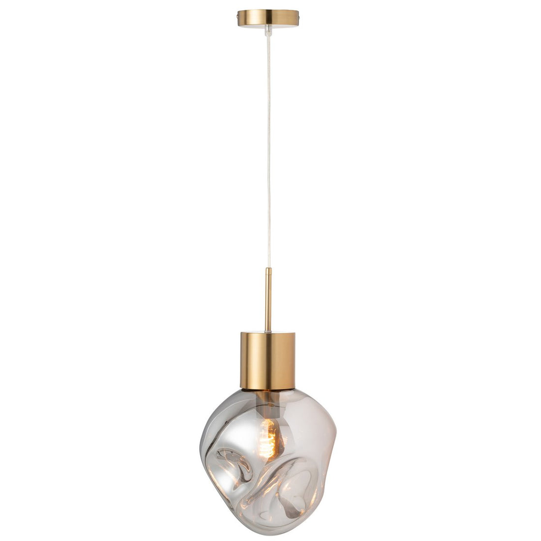 Hanglamp Goud Metaal/Glas Grijs - Hanglamp - J-Line - livinglovely.nl