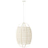 Hanglamp Ion Linnen/Bamboe Wit Large J-Line - Hanglamp - J-Line - livinglovely.nl
