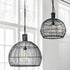 Hanglamp Las Salinas Small van MUST Living, zwarte kegelvormige hanglamp met open vlechtwerk