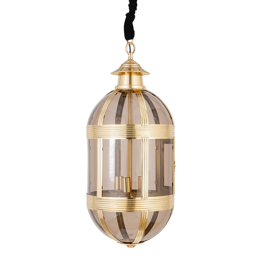 Hanglamp Mikk L - 39x39x93 cm - Glas - Messing PTMD - Hanglamp - PTMD - livinglovely.nl