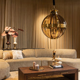 Hanglamp Mikk L - 66x66x91 cm - Glas - Messing PTMD - Hanglamp - PTMD - livinglovely.nl