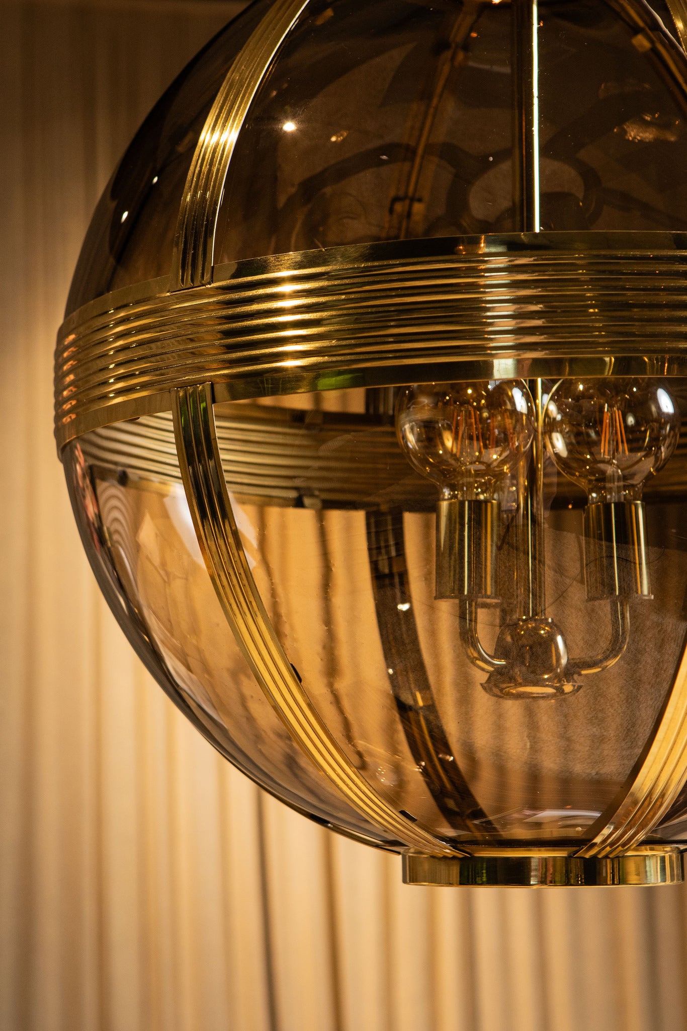 Hanglamp Mikk M - 56x56x76 cm - Glas - Messing PTMD - Hanglamp - PTMD - livinglovely.nl