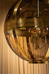 Hanglamp Mikk M - 56x56x76 cm - Glas - Messing PTMD - Hanglamp - PTMD - livinglovely.nl