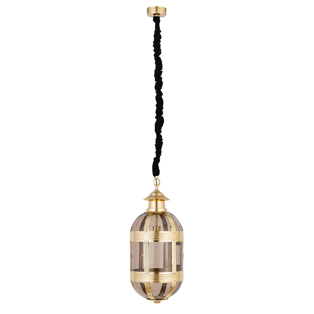Hanglamp Mikk S - 31x31x71 cm - Glas - Messing PTMD - Hanglamp - PTMD - livinglovely.nl