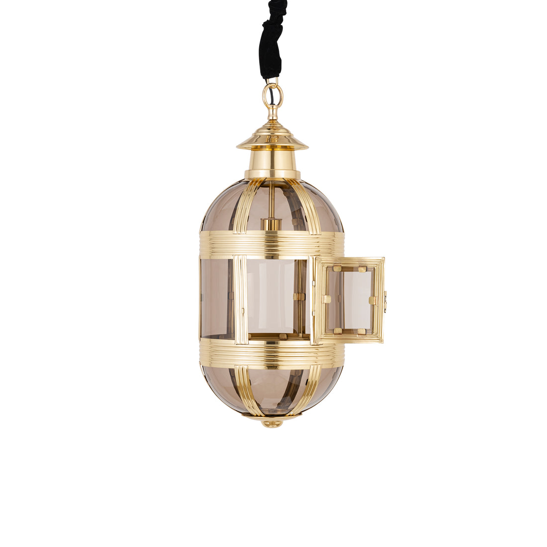 Hanglamp Mikk S - 31x31x71 cm - Glas - Messing PTMD - Hanglamp - PTMD - livinglovely.nl