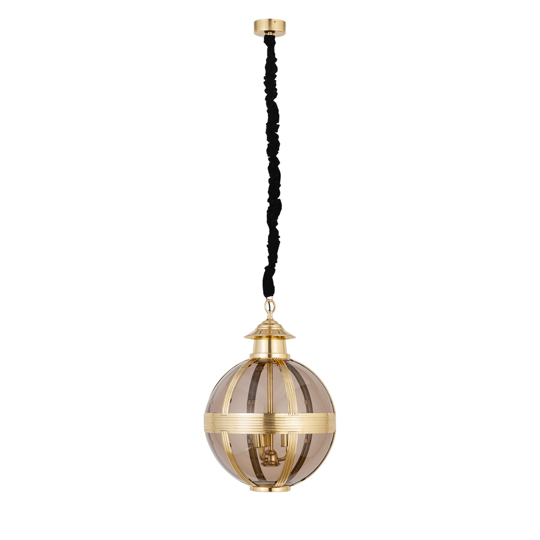 Hanglamp Mikk S - 46x46x66 cm - Glas - Messing PTMD - Hanglamp - PTMD - livinglovely.nl