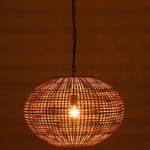 Hanglamp Rattan/Metaal Bruin/Zwart - Hanglamp - J-Line - livinglovely.nl