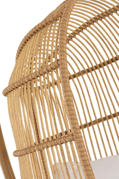 Hangstoel Ovaal Staal Naturel - Hangstoel - J-Line - livinglovely.nl