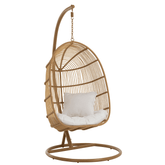 Hangstoel Ovaal Staal Naturel - Hangstoel - J-Line - livinglovely.nl