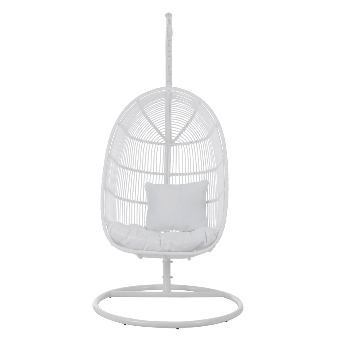 Hangstoel Ovaal Staal Wit - Hangstoel - J-Line - livinglovely.nl