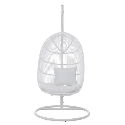 Hangstoel Ovaal Staal Wit - Hangstoel - J-Line - livinglovely.nl