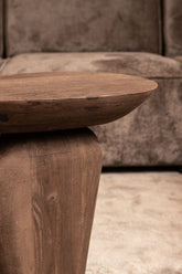 Harshad Brown Mango Wood Side Table Organic PTMD - Bijzettafel - PTMD - livinglovely.nl