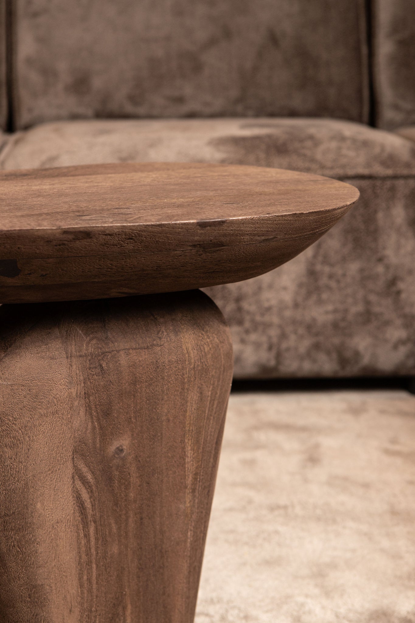 Harshad Brown Mango Wood Side Table Organic PTMD - Bijzettafel - PTMD - livinglovely.nl
