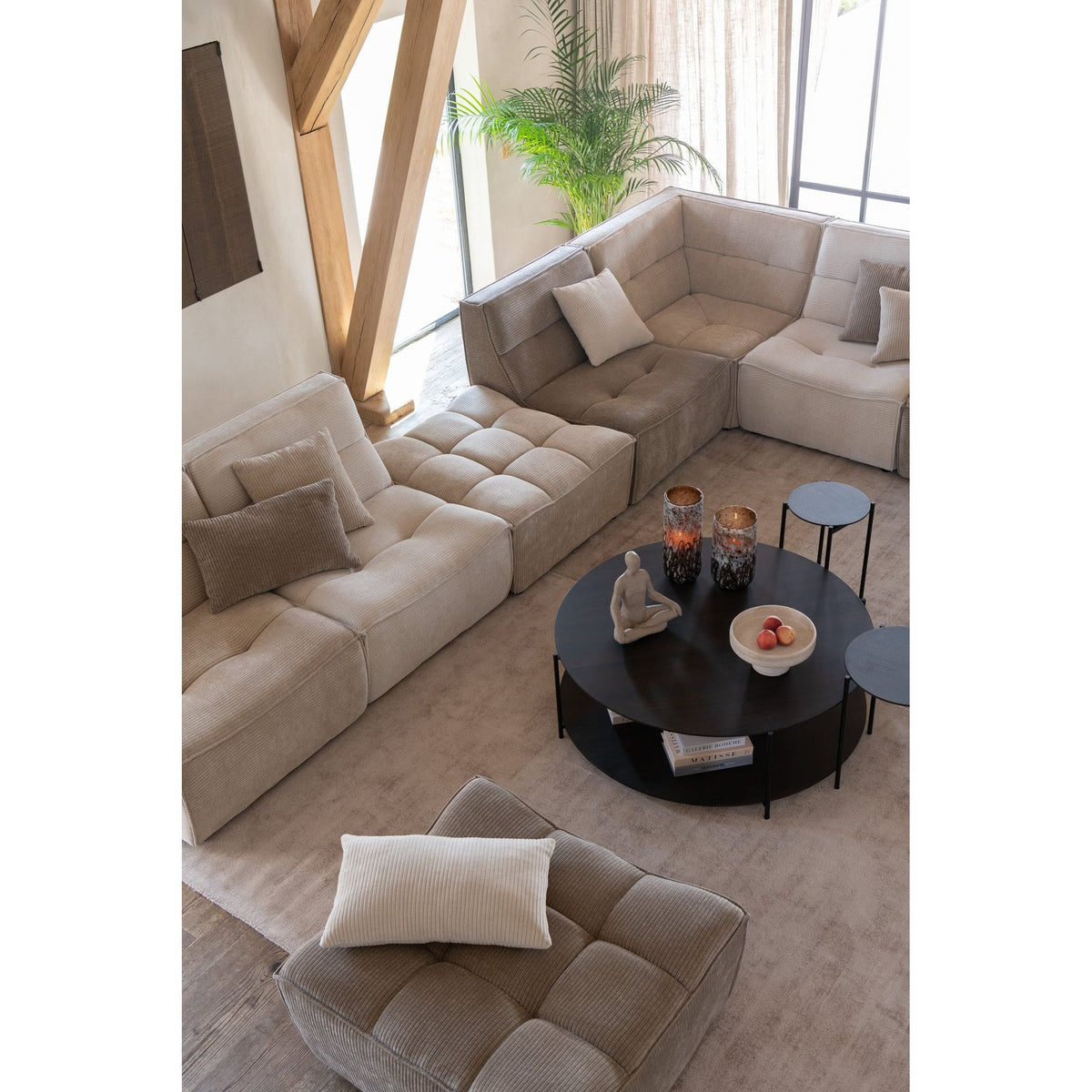 Hoekstuk Modulaire Sofa Beige J-Line