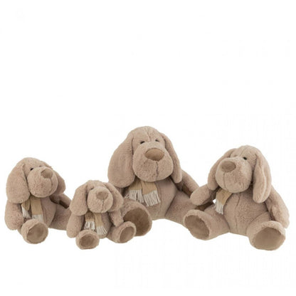 Hond+Sjaal Zittend Textiel Beige Extra Large J-Line