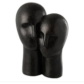 Hoofd Koppel Resine Zwart J-Line - Beeld - J-Line - livinglovely.nl