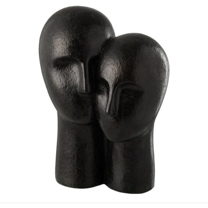 Hoofd Koppel Resine Zwart J-Line - Beeld - J-Line - livinglovely.nl