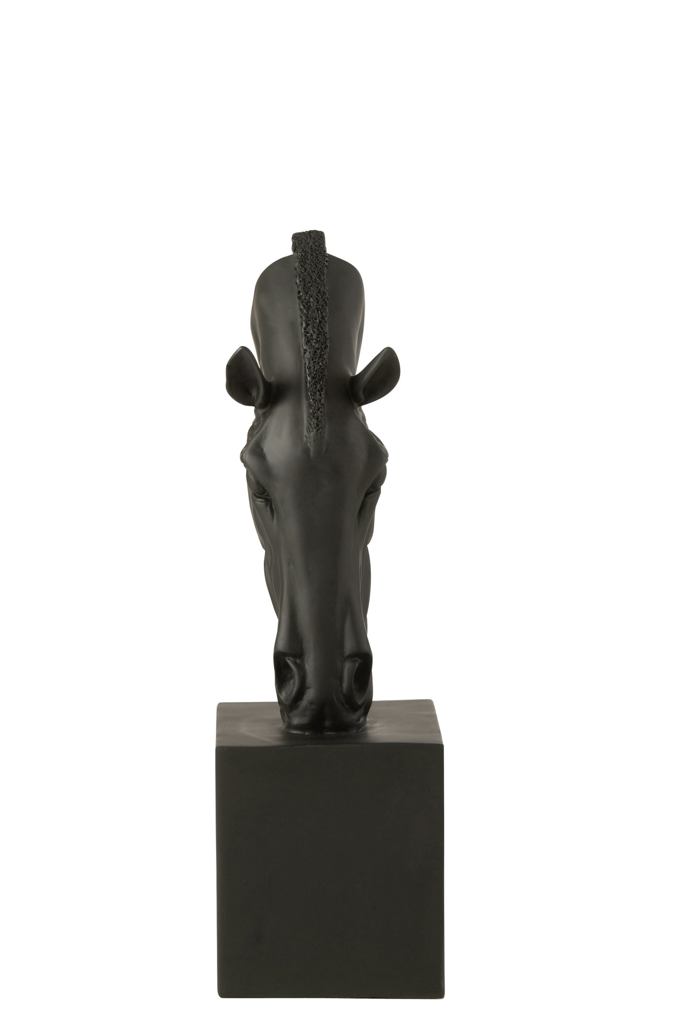 Horse On Base Polyresin Black Small - - J-Line - livinglovely.nl