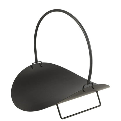 Houder Brandhout New Metaal Zwart J-Line - Openhaard accessoire - J-Line - livinglovely.nl