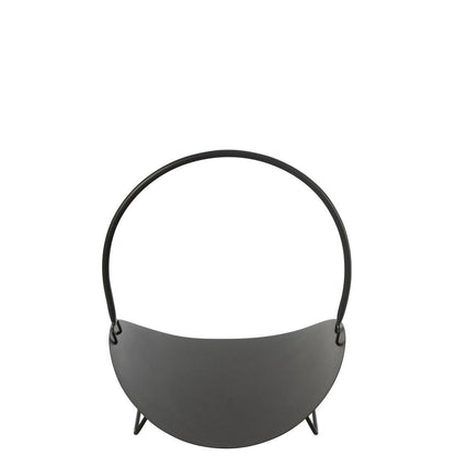 Houder Brandhout New Metaal Zwart J-Line - Openhaard accessoire - J-Line - livinglovely.nl