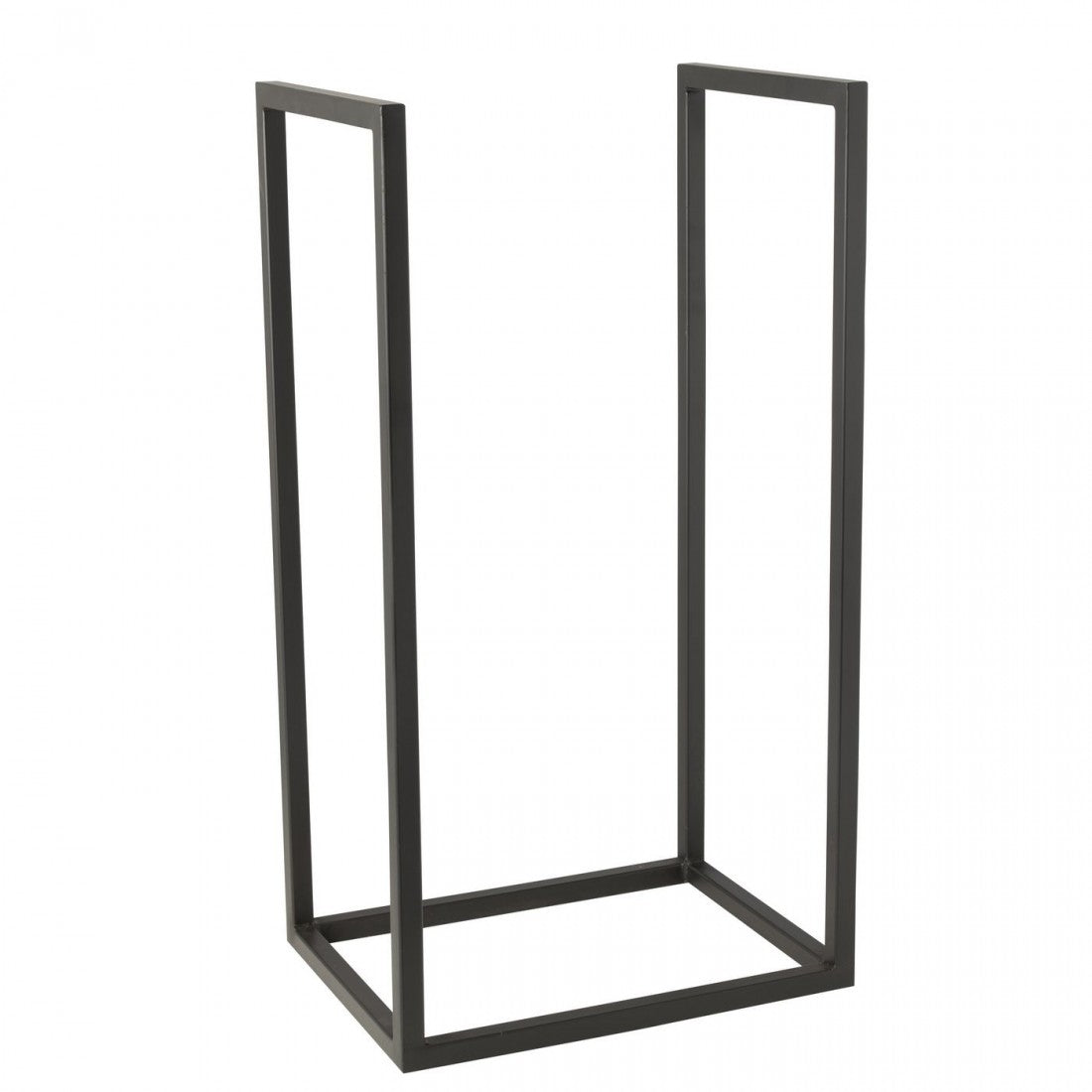 Houder Brandhout Rony Metaal Zwart - Decoratie - J-Line - livinglovely.nl