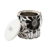Ijsemmer Bloemen Mangohout Zwart/Wit - Keukenaccessoire - J-Line - livinglovely.nl