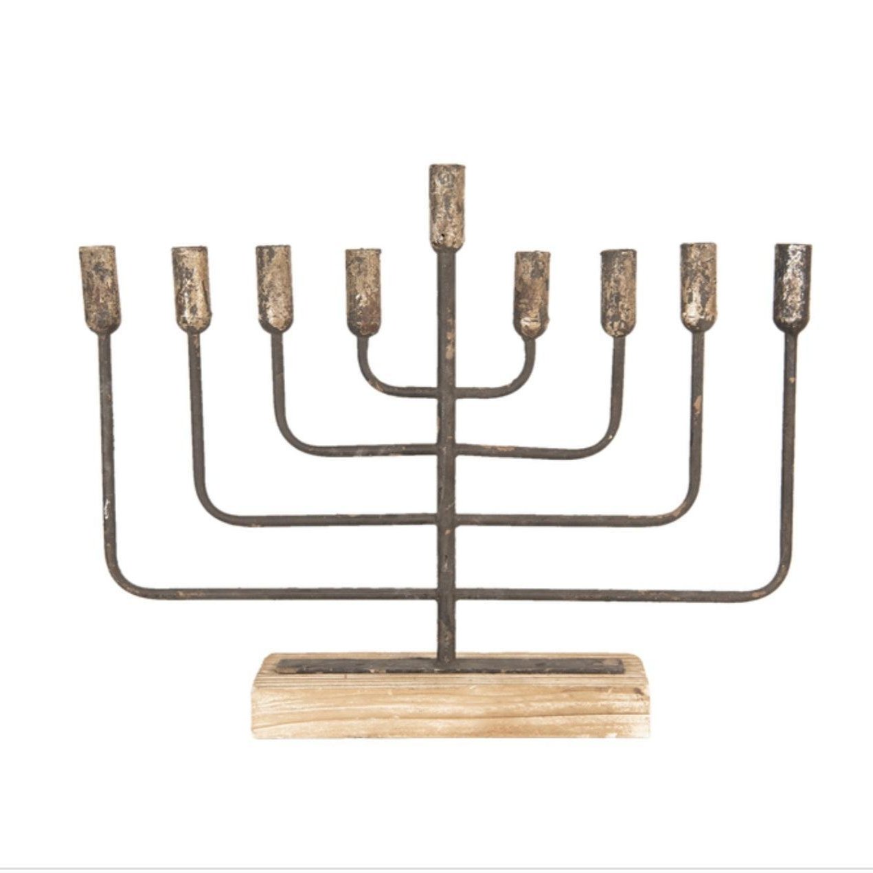 IJzeren kandelaar met tintje goud - Kerstdecoratie - Living Lovely - livinglovely.nl