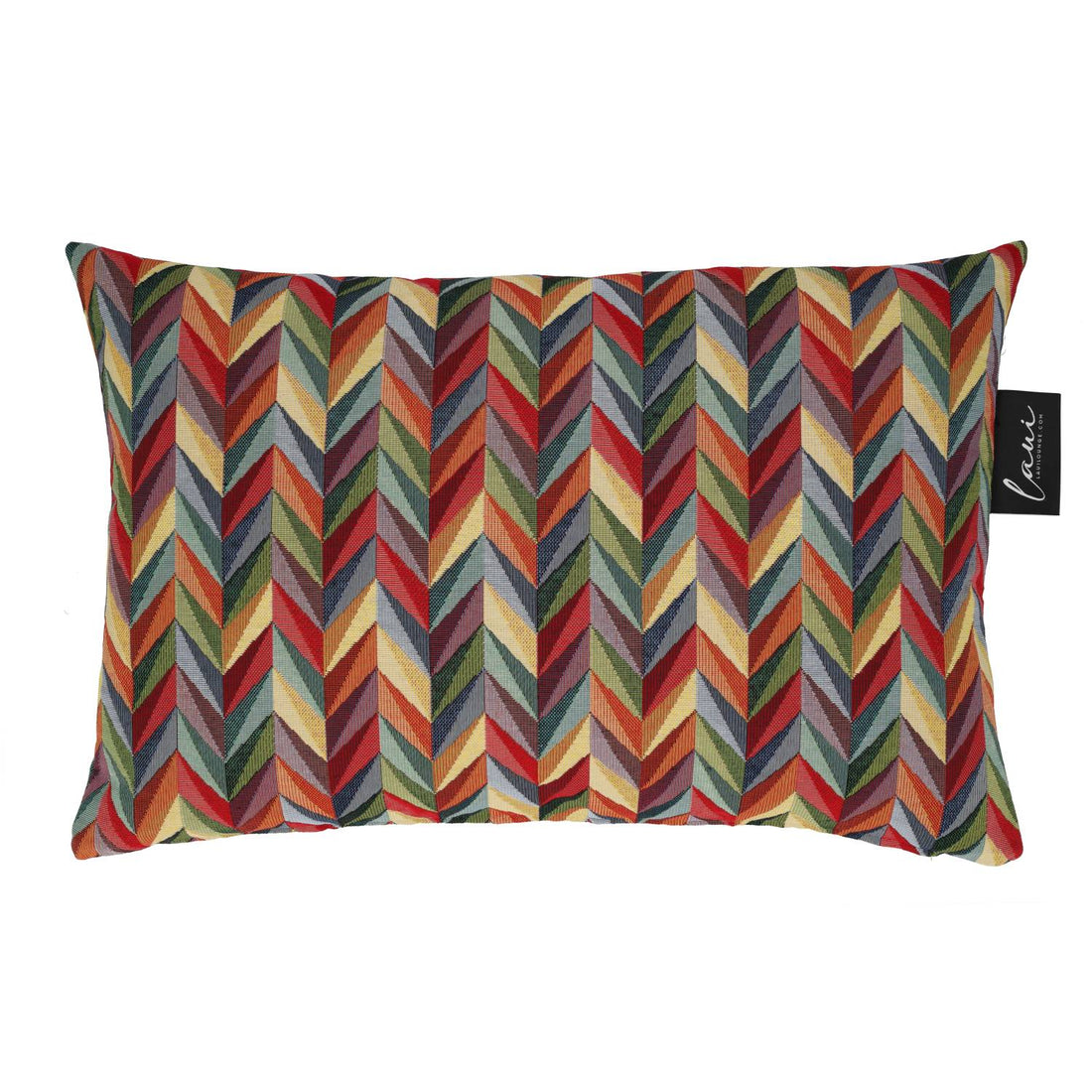 Laui Lounge Indoor Kussen Happy Zigzag 60x40 cm met kleurrijk geweven zigzagdessin